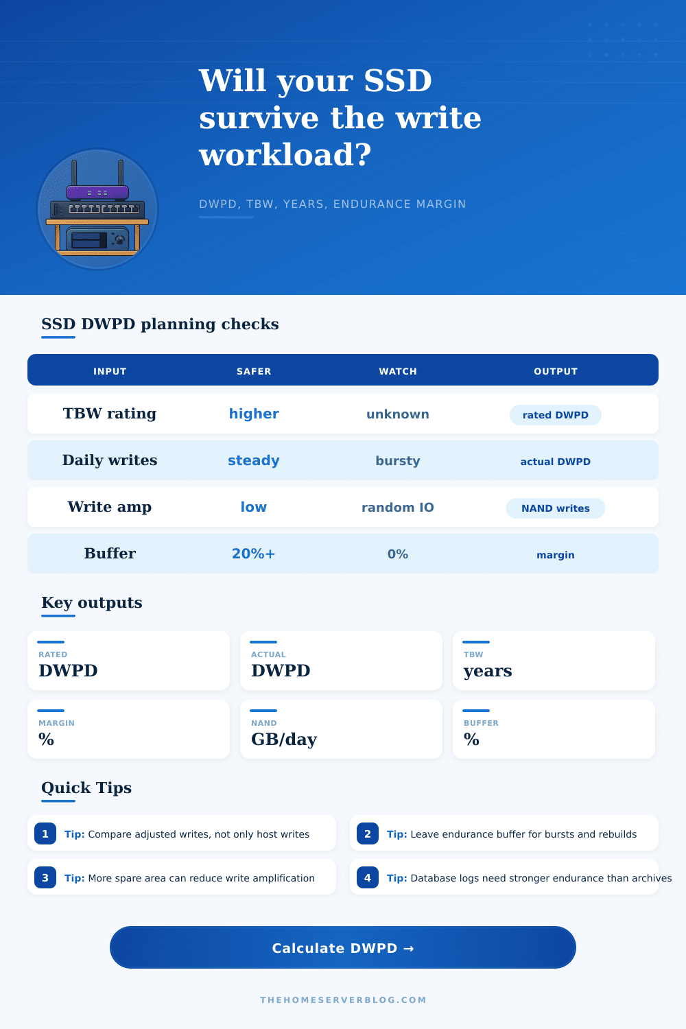 DWPD Calculator