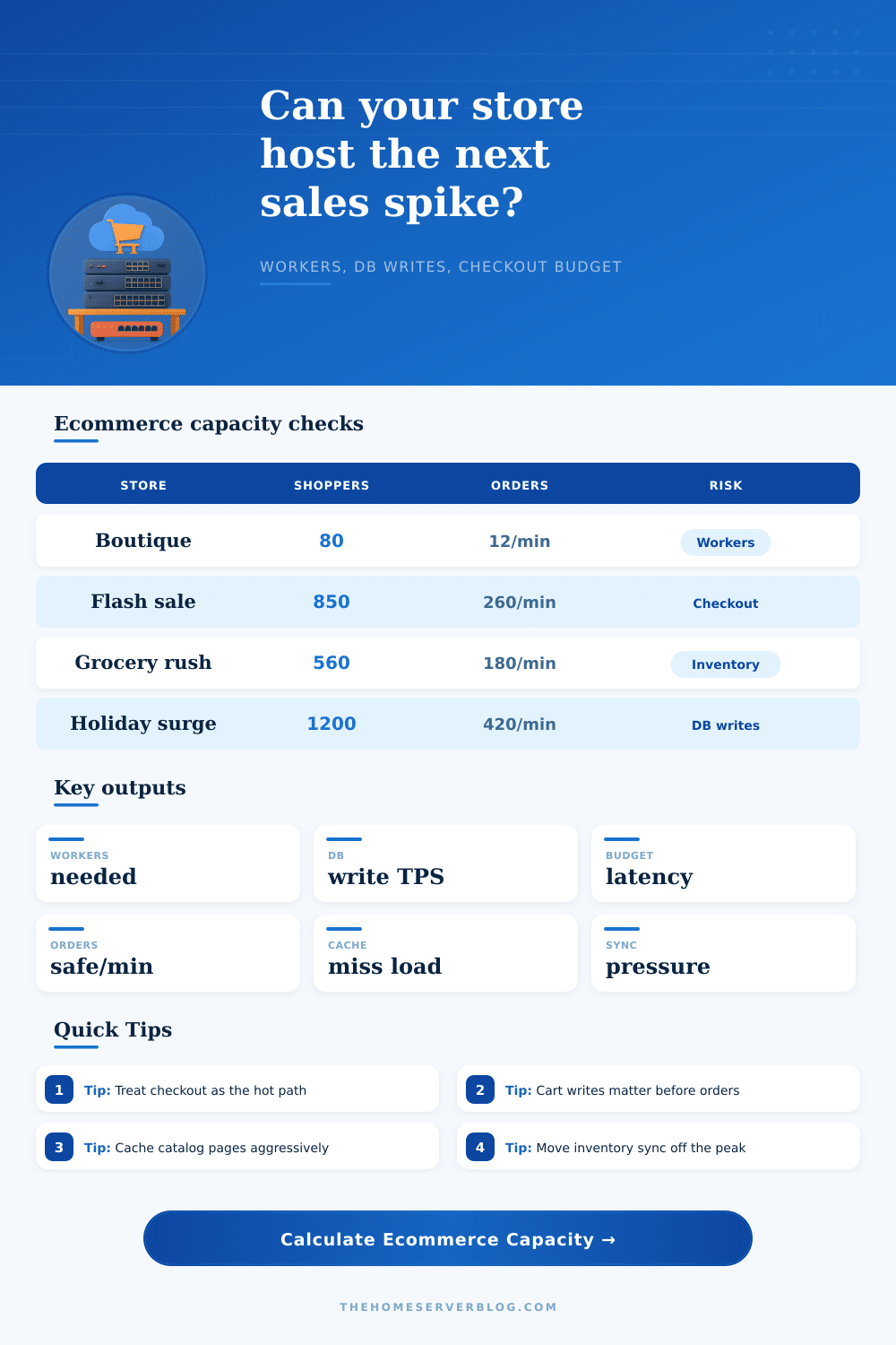 Ecommerce Hosting Capacity Calculator