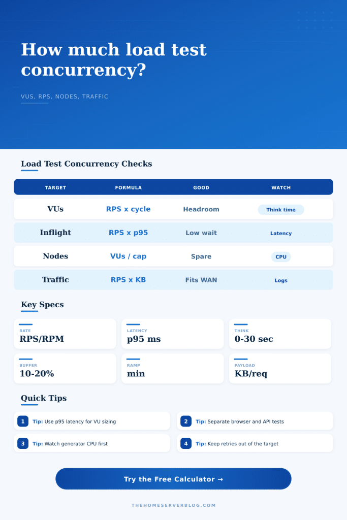 Load Test Concurrency Calculator