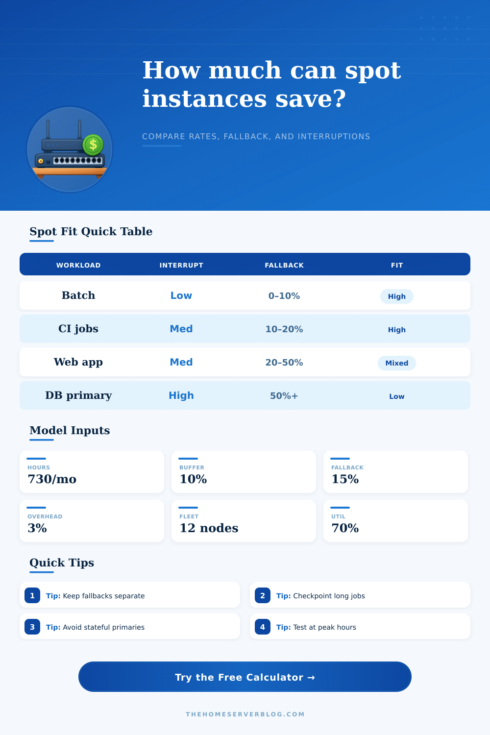 Spot Instance Savings Calculator