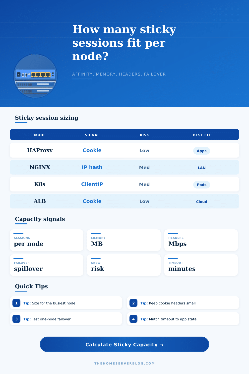 Sticky Session Capacity Calculator